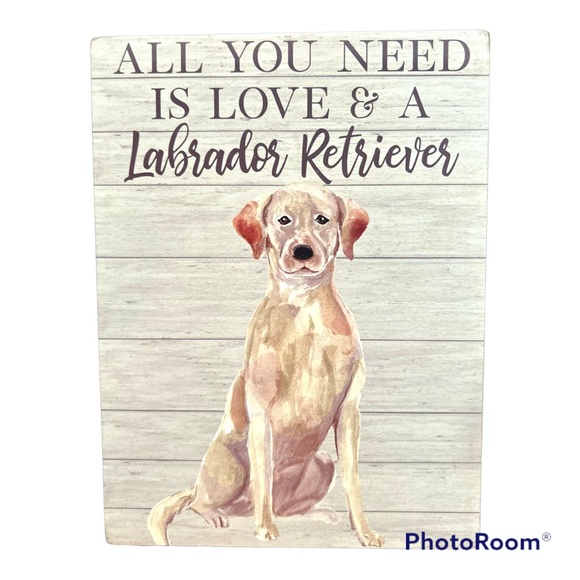 New All You Need Is Love & A Golden Retriever Free standing Canvas - Picture 3 of 6